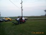 Harvesting the corn for the float