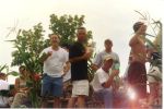 Having a good time on the float