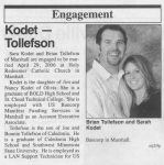 2/9/2006 Olivia Times-Journal: Sara Kodet