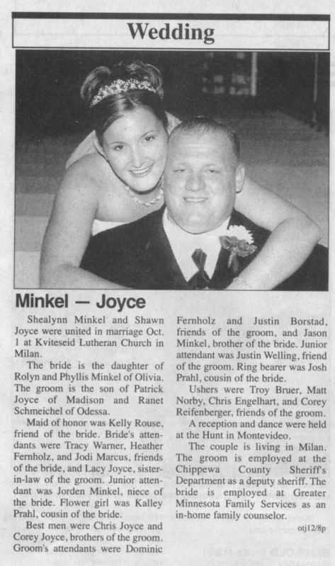 12/8/2005 Olivia Times-Journal: Shea Minkel