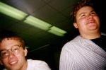 Dave Fischer & Jim Pfarr screwing around in Ms. Weller's study hall