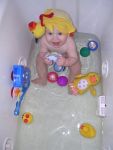 Maverick playing in the tub!