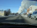 Looking west from the stoplights down 212