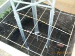 Base of the tower in the pit