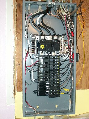 new panel installed with branch circuits attached